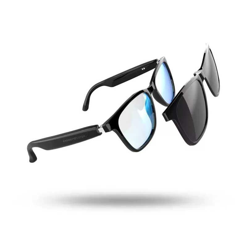 Gafas Bluethooth Energy Sistem Rayflex Music, Lentes Anti Luz Azul, Clip De Sol Polarizados, Resistente Al Agua, Microfono In